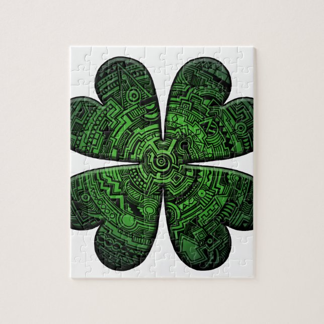 Puzzle Celtic de trèfle/shamrock de feuille du jour (Vertical)
