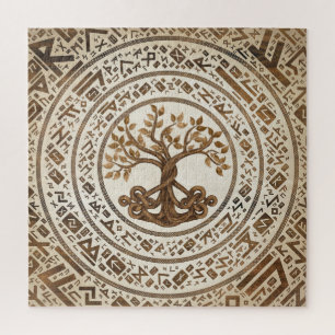 Puzzle Celtic Knot Tree of life -Yggdrasil