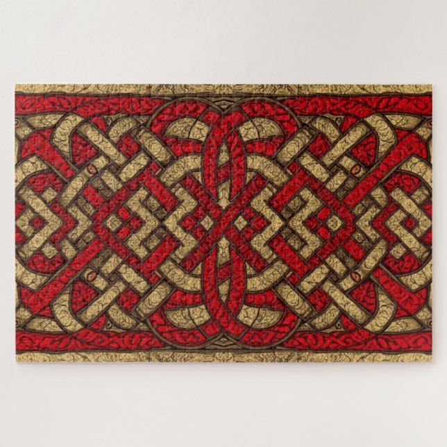 Puzzle celtique gallois en forme de nœuds (Horizontal)