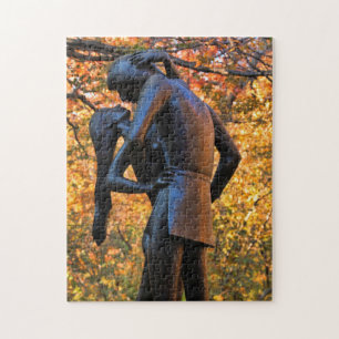 Puzzle Central Park Automne : Statue Roméo & Juliette 01