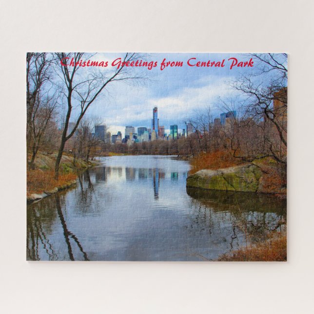 Puzzle Central Park New York. Vœux de Noël (Horizontal)