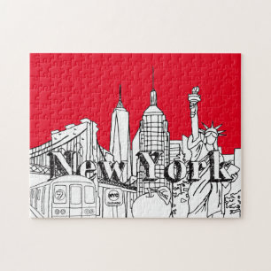 Puzzle Centre-ville NYE New York Vacances Souvenirs NYC C