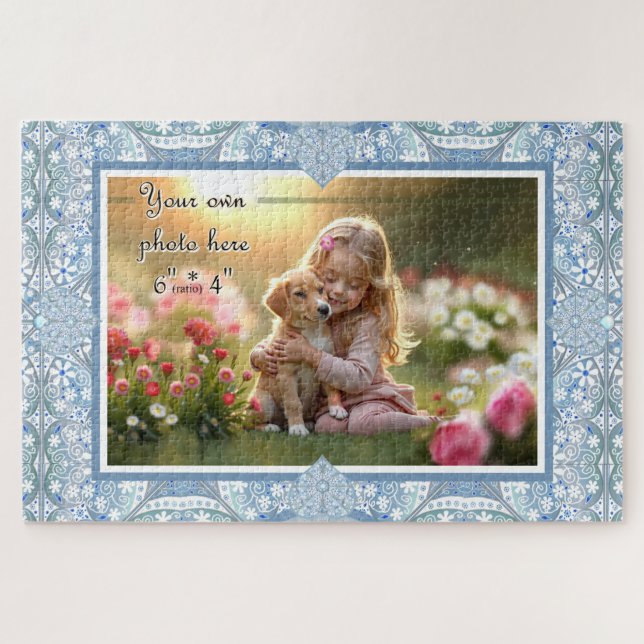 Puzzle Céramique Lace Bleu clair (Horizontal)