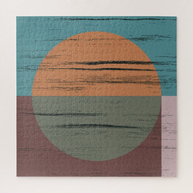 Puzzle Cercle Orange Et Vert (Vertical)