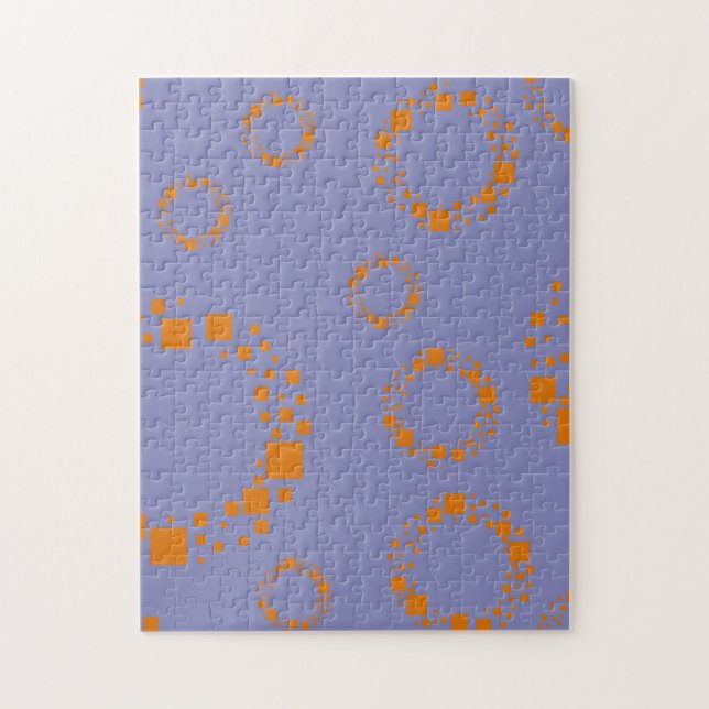 Puzzle cercle pourpre orange girly carré motif vertige (Vertical)