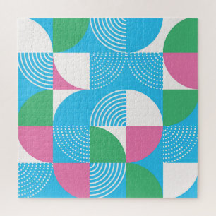 Puzzle Cercles graphiques : motif vintage sans soudure.