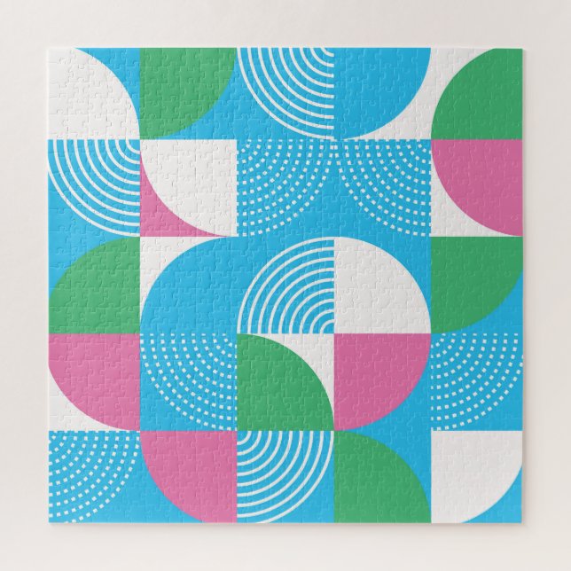 Puzzle Cercles graphiques : motif vintage sans soudure. (Vertical)