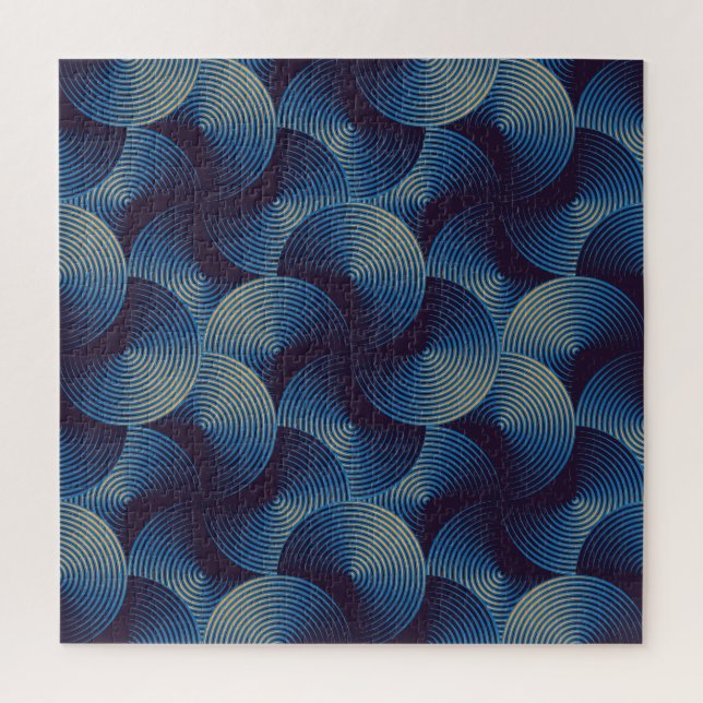 Puzzle Cercles métalliques illusion optique, patte transp (Vertical)