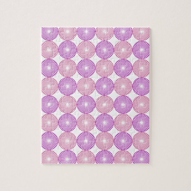 Puzzle Cercles rose et violet motif (Vertical)