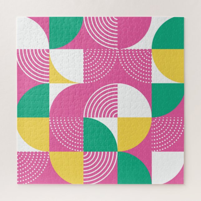 Puzzle Cercles vintages : Harmonie Graphique. (Vertical)