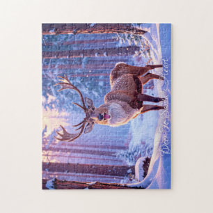 Puzzle Cerf À Père Noël Coeur - Rindeer