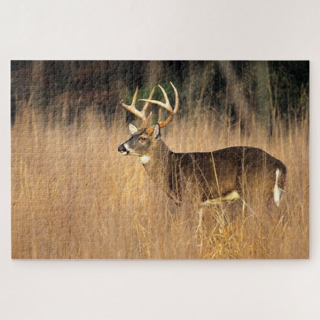 Puzzle Cerf à queue blanche | Smoky Mountains Tennessee (Horizontal)