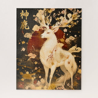 Puzzle Cerf Blanc Céleste | Art de la mythologie japonais