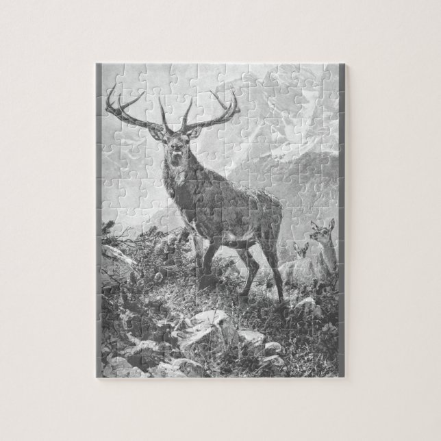 Puzzle Cerf dans les Hautes Montagnes (Vertical)
