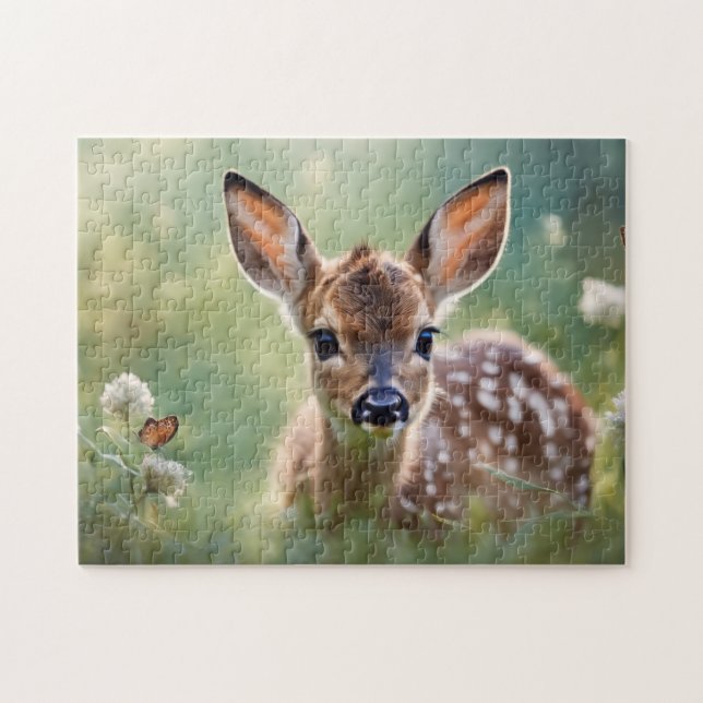 Puzzle cerf de bébé dans la nature (Horizontal)