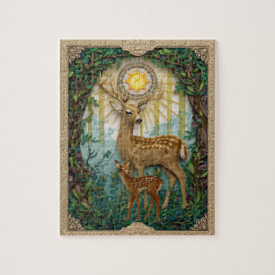 Puzzle Cerf gracieux de la forêt - Quilling en papier