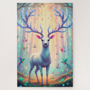 Puzzle Cerf Magique dans une Forêt de Rêve