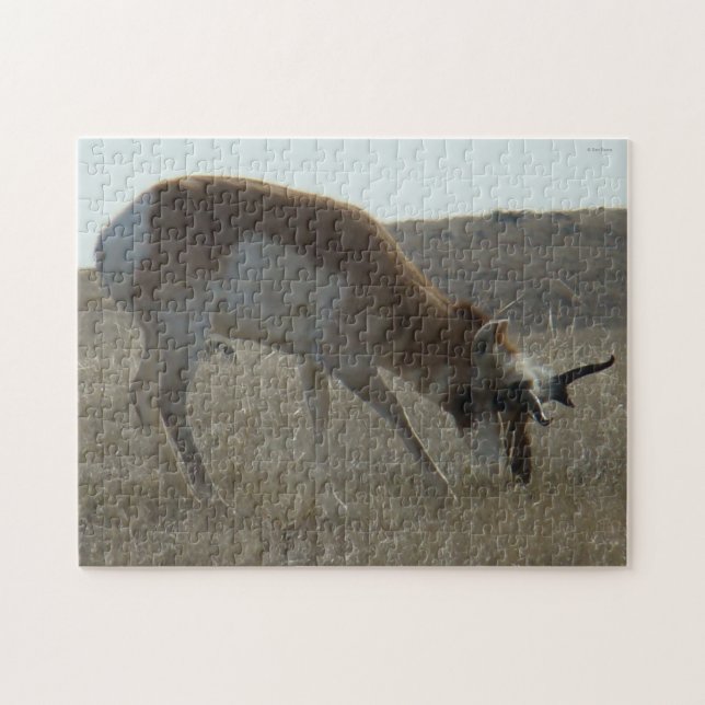 Puzzle Cerf pronghorn A34 bois tors (Horizontal)