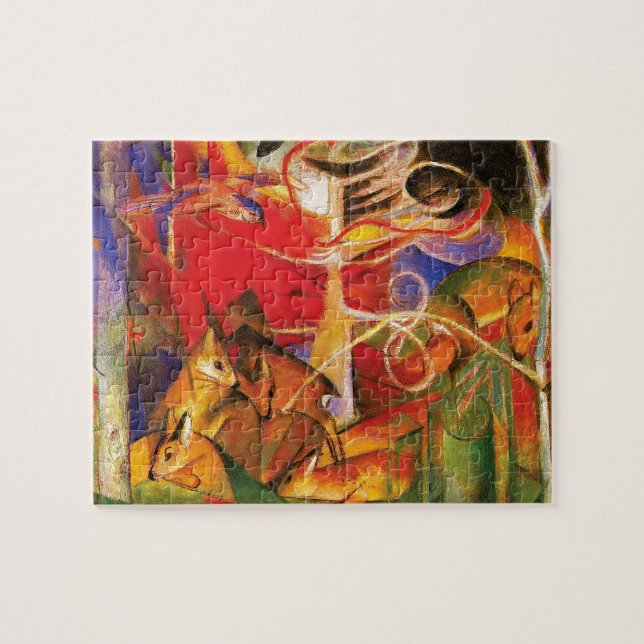 Puzzle Cerfs dans la forêt par Franz Marc (Horizontal)