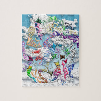 Puzzle Cerfs-volants de lutte -- Bleu