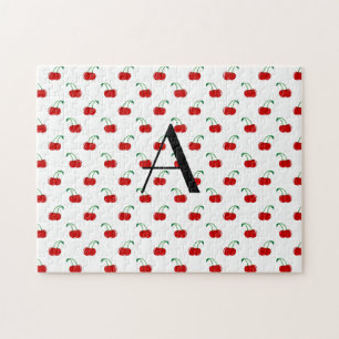 Puzzle Cerises de rouge de monogramme