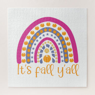 Puzzle C'est l'arc-en-ciel citrouille de automne