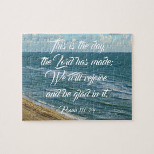 Puzzle C'est le jour Bible Scripture Beach Christian