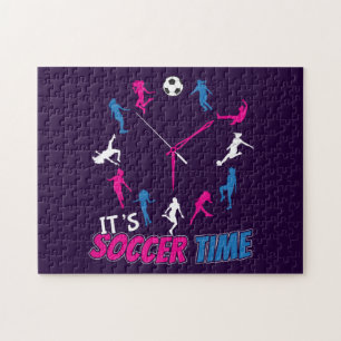 Puzzle C'est le temps du soccer Citation de soccer pour f