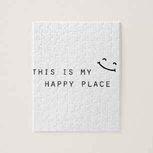 Puzzle c'est mon endroit heureux design simple moderne