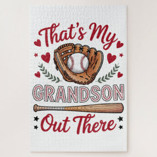 Puzzle C'est mon petit-fils là-bas Baseball Grand-mère