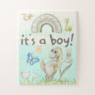 Puzzle C'est un garçon mignon Dinosaures Baby shower de r