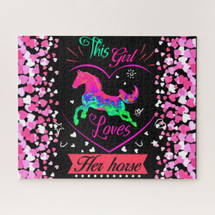 Puzzle Cette fille adore son cheval 