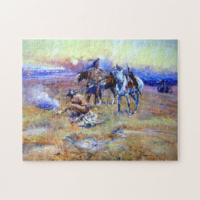 Puzzle Chaîne Blackpieds Buffalo Charles M Russell 1905 (Horizontal)