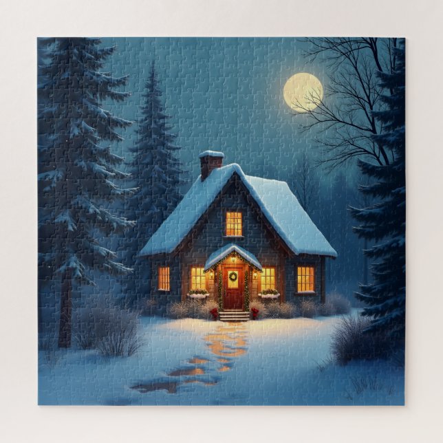 Puzzle Chalet de Noël Cozy Winter (Vertical)