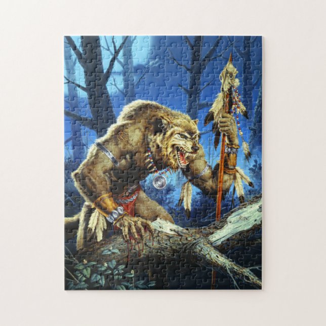 Puzzle Chaman de loup-garou du Forrest (Vertical)