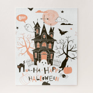 Puzzle Chambre hantée par Halloween heureuse