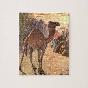 Puzzle Chameau par Louis Sargent, Animaux sauvages vintag