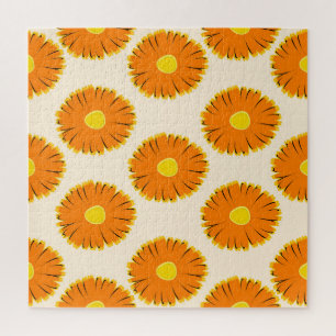 Puzzle Chamomilles : Modèle Floral Vintage.
