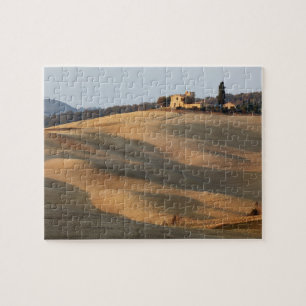 Puzzle Champ agricole au coucher du soleil, Val d'Orcia,