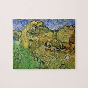 Puzzle Champ avec piles de blé par Vincent van Gogh