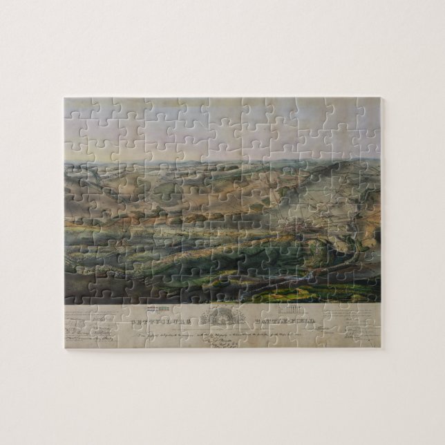 Puzzle Champ de bataille de Gettysburg par John Bachelder (Horizontal)