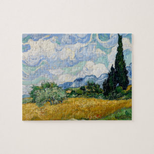 Puzzle Champ de blé avec cyprès de Van Gogh