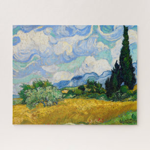Puzzle Champ de blé avec Cyprès par Vincent Van Gogh