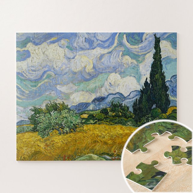 Puzzle Champ de blé avec Cyprès, Vincent van Gogh (Créateur téléchargé)