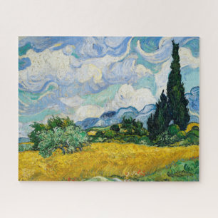 PUZZLE "CHAMP DE BLÉ AVEC CYPRESSES" PAR VAN GOGH SUR PUZ