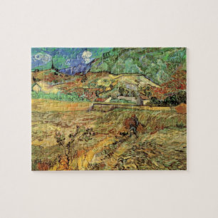 Puzzle Champ de blé clos avec paysan de Vincent van Gogh