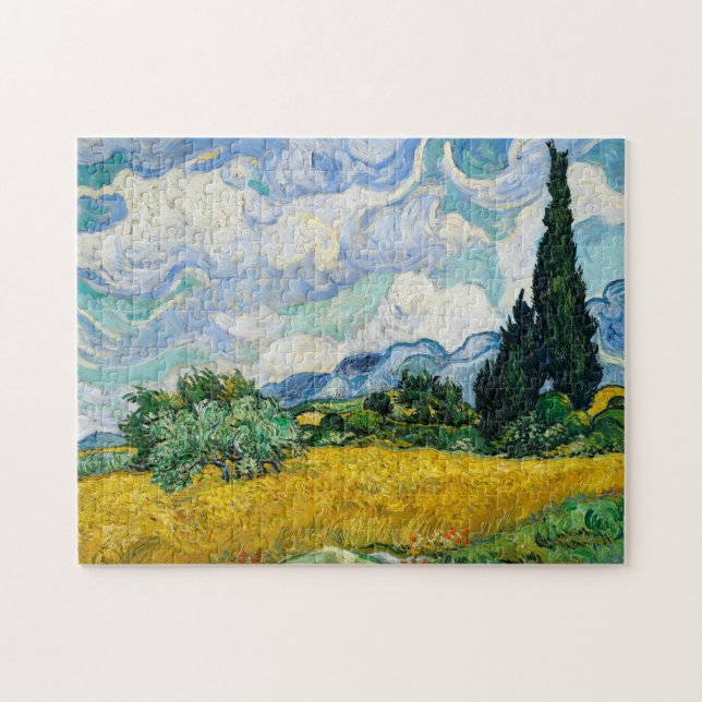 Puzzle Champ de blé Vincent van Gogh Chef-d'œuvre Peintur (Horizontal)