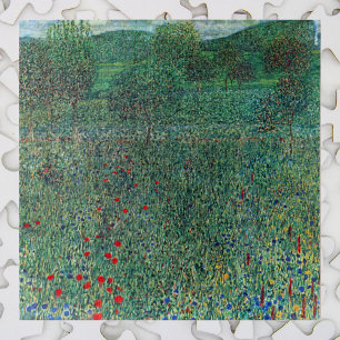 Puzzle Champ de fleurs à Litzlberg Klimt, paysage vintage