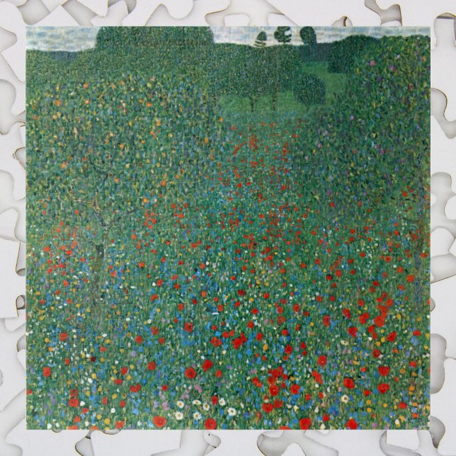 Puzzle Champ de pavot par Gustav Klimt, Art Nouveau Vinta (Créateur téléchargé)