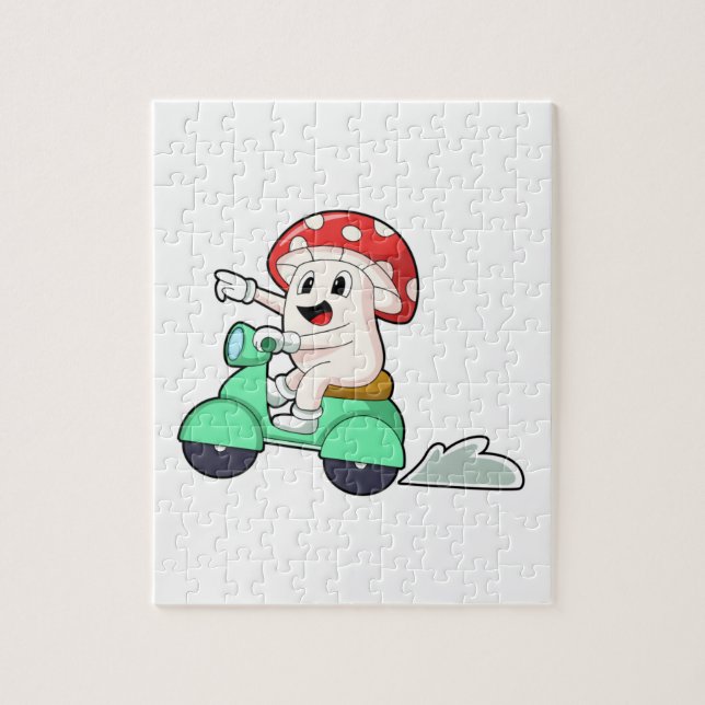Puzzle Champignon comme motard avec Scooter.PNG (Vertical)